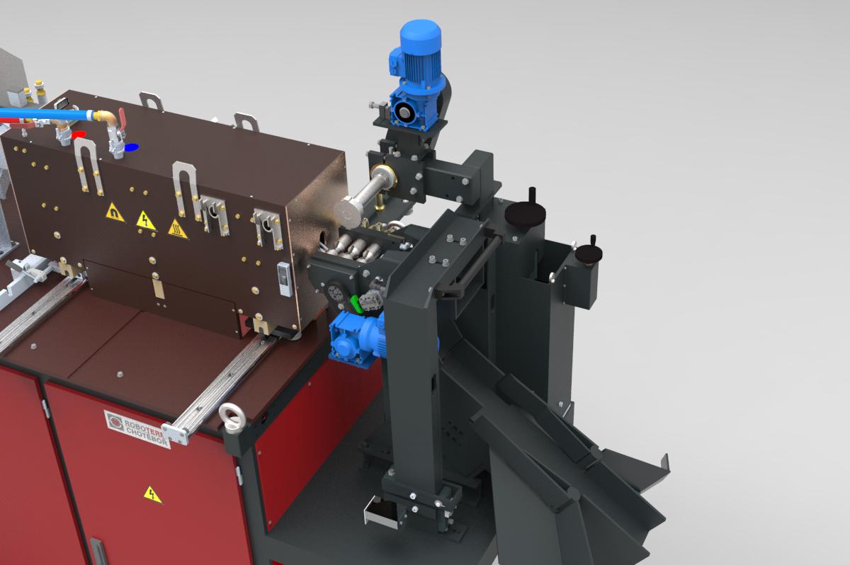 Tilting roller extractor and billet separator